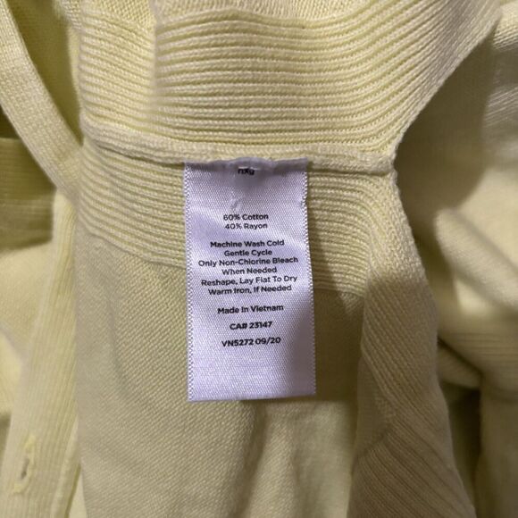 Talbots Cardigan Womens 3X Green Cotton Blend Stretch Button Sweater - Picture 8 of 9